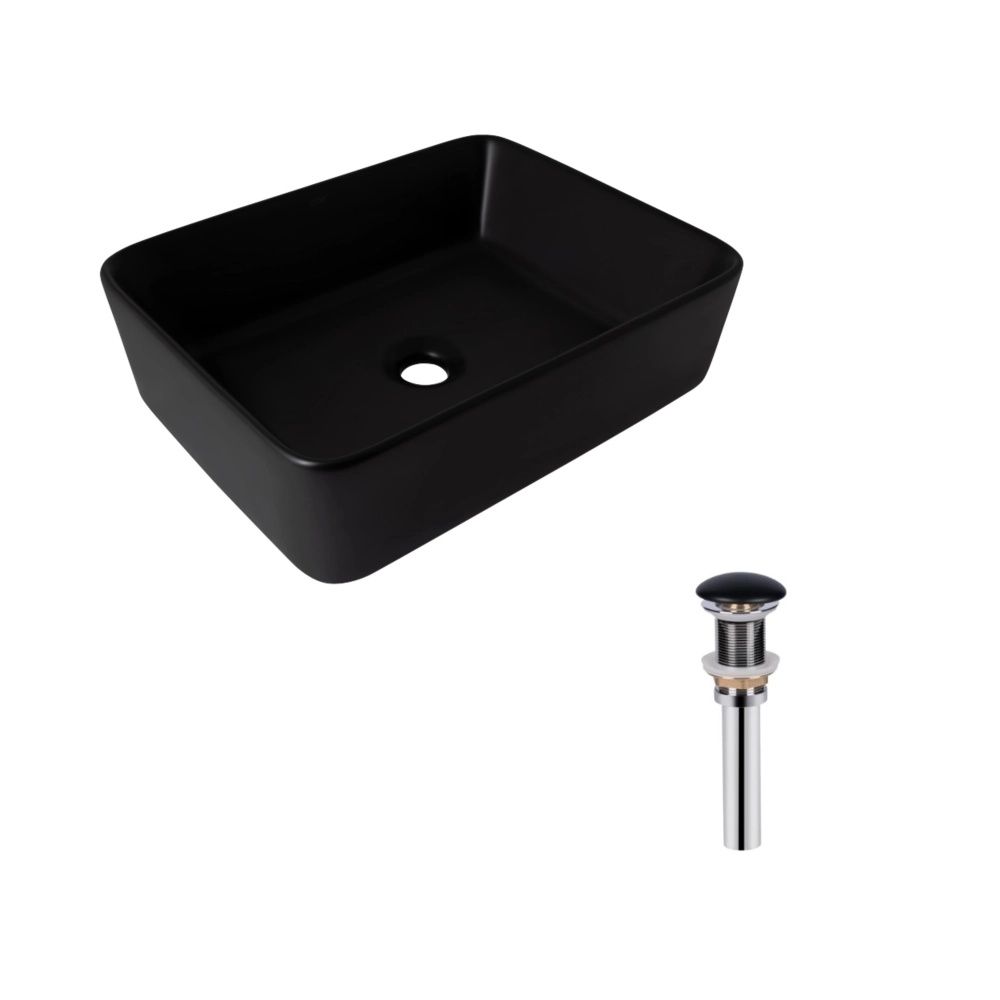 Раковина накладна Qtap Tern 48 см чорний матовий QT172074MBMBN47300