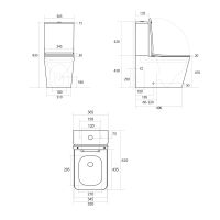 Унітаз підлоговий Qtap Tern білий глянцевий QT17226003AW з бачком і сидінням Soft-close