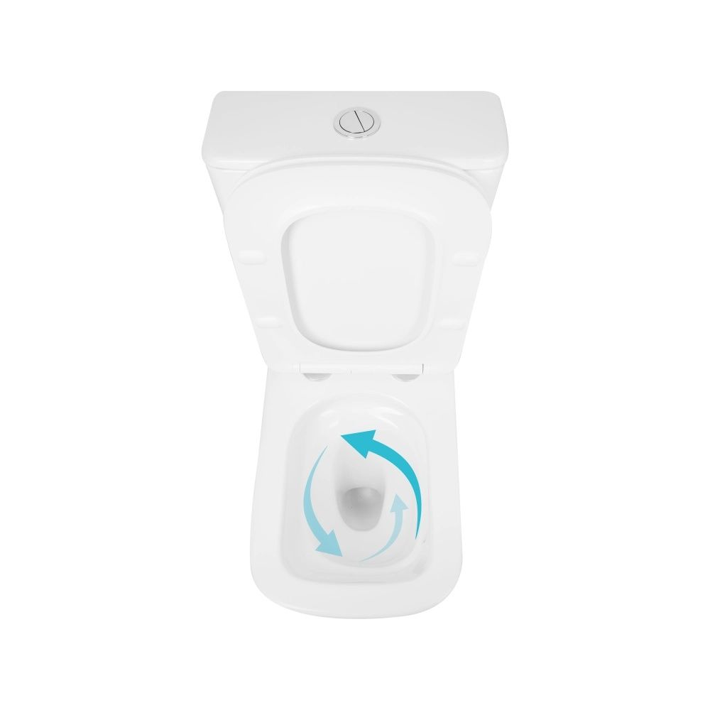Унітаз підлоговий Qtap Tern білий глянцевий QT17226003AW з бачком і сидінням Soft-close