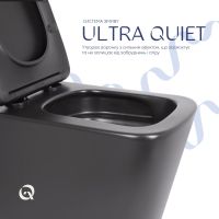 Унітаз підвісний Qtap Tern чорний матовий QT17332303ASMB з сидінням Soft-close