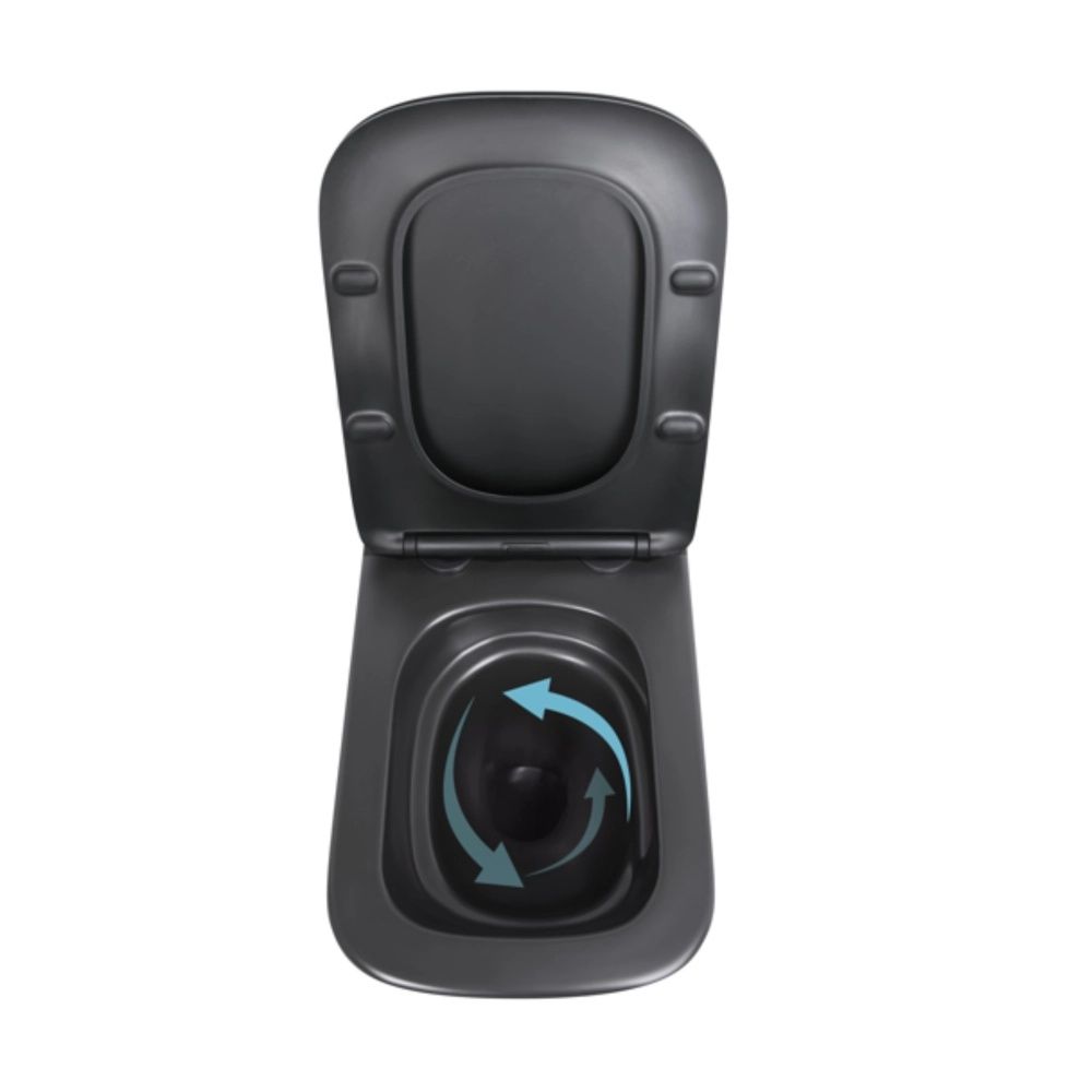 Унітаз підвісний Qtap Tern чорний матовий QT17332303ASMB з сидінням Soft-close