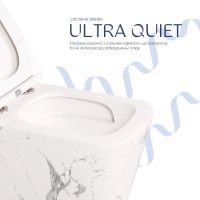 Унітаз підвісний Qtap Tern мармур глянцевий QT17332303ASMR з сидінням Soft-close