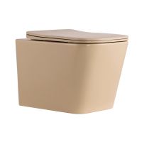Унітаз підвісний Qtap Tern бежевий матовий QT17332303ASSB з сидінням Soft-close