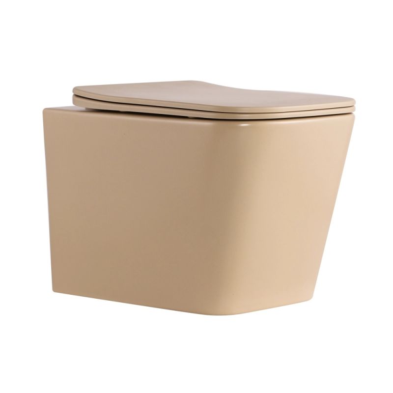Унітаз підвісний Qtap Tern бежевий матовий QT17332303ASSB з сидінням Soft-close