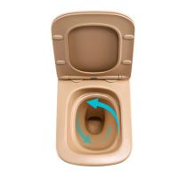 Унітаз підвісний Qtap Tern бежевий матовий QT17332303ASSB з сидінням Soft-close