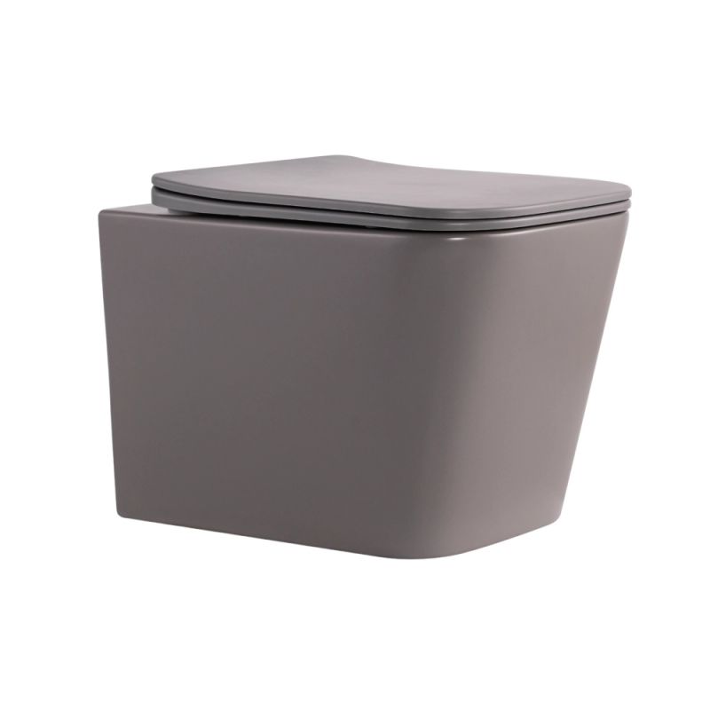 Унітаз підвісний Qtap Tern сірий матовий QT17332303ASSG з сидінням Soft-close