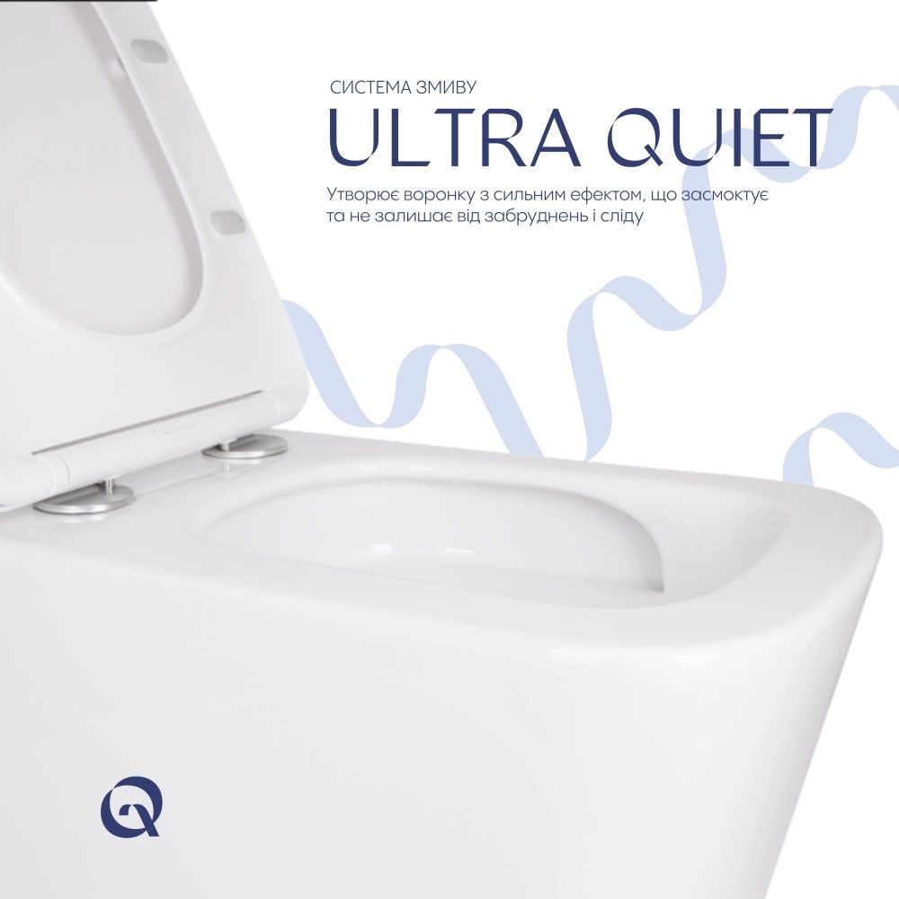 Унітаз підвісний Qtap Tern білий глянцевий QT17332303ASW з сидінням Soft-close