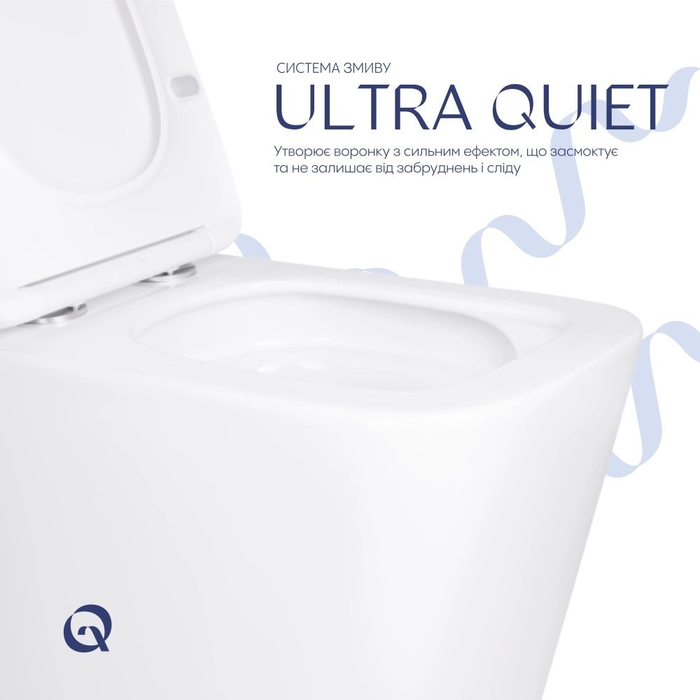 Унітаз підвісний Qtap Tern білий глянцевий QT17332303AW з сидінням Soft-close