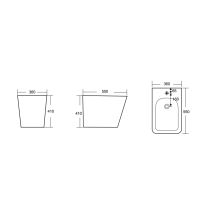 Біде підлогове Qtap Tern білий глянцевий QT1744003CW