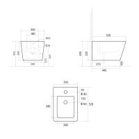 Біде підвісне Qtap Tern New чорний матовий QT17551303GMB