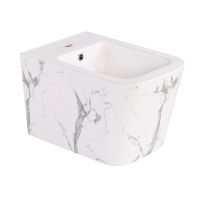 Біде підвісне Qtap Tern мармур глянцевий QT17551303GMR