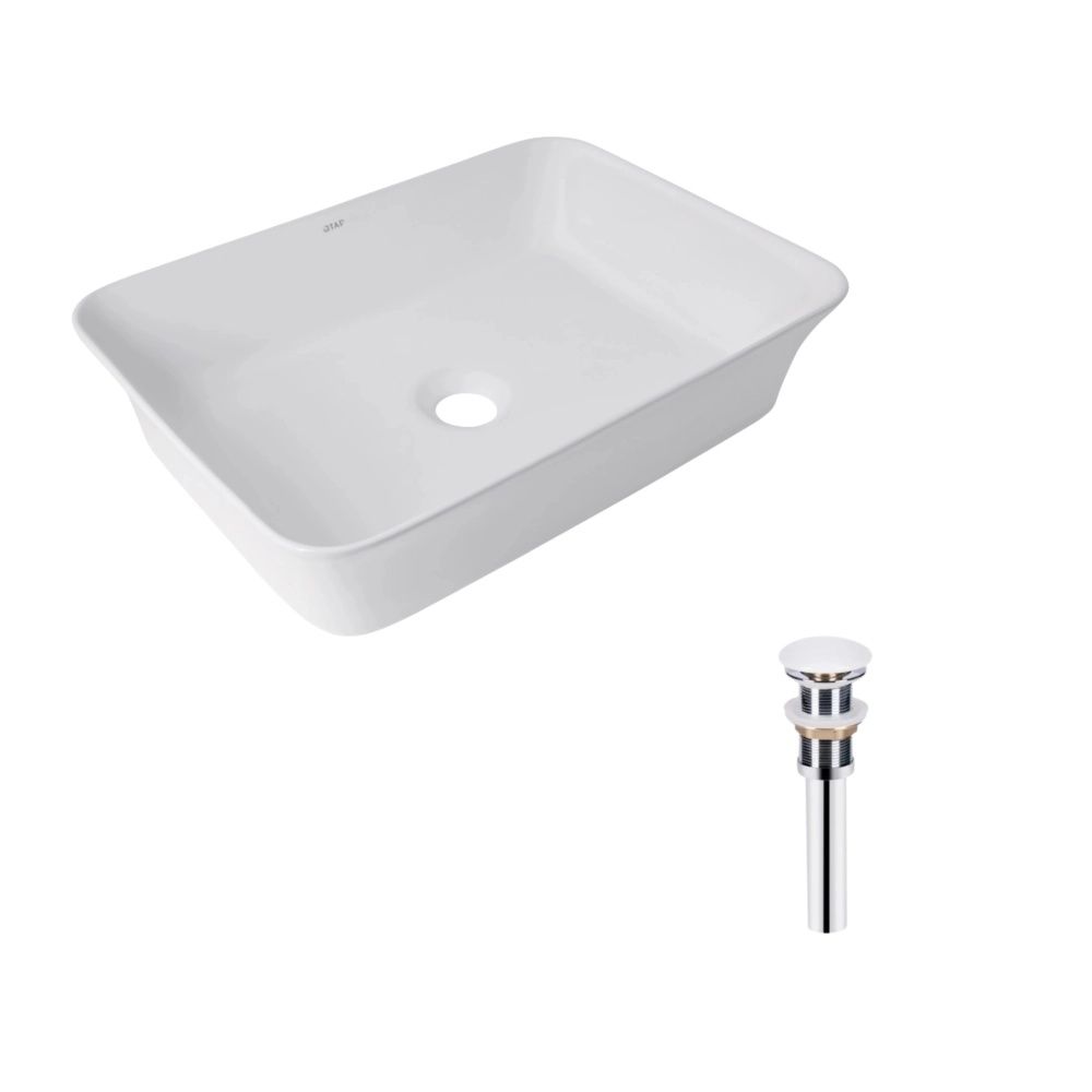 Раковина накладна Qtap Virgo 49 см білий глянцевий QT18112261WN47305