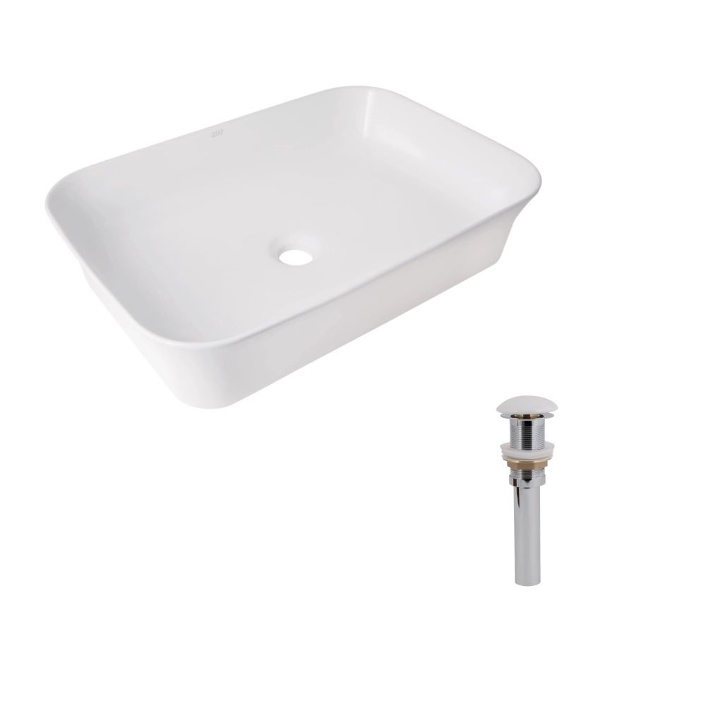 Раковина накладна Qtap Virgo 56 см білий глянцевий QT18116308W48462