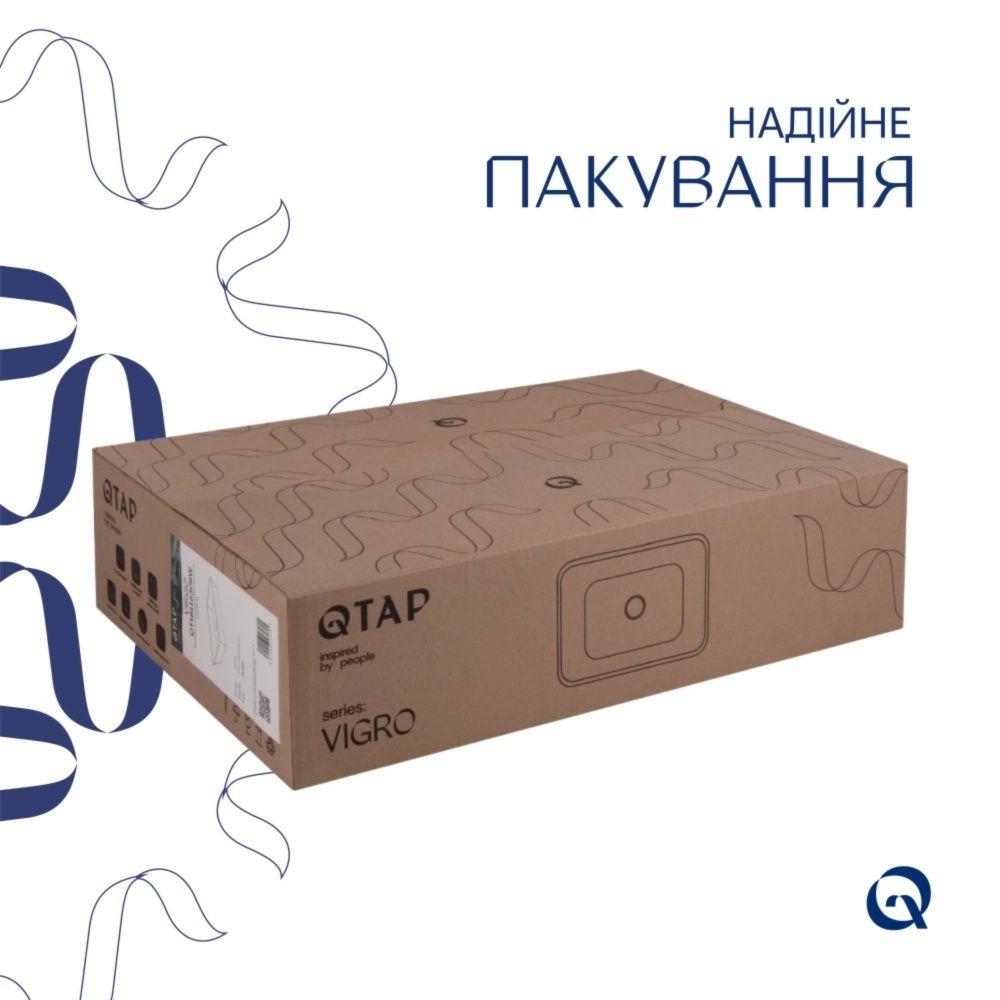 Раковина накладна Qtap Virgo 56 см білий глянцевий QT18116308W48462