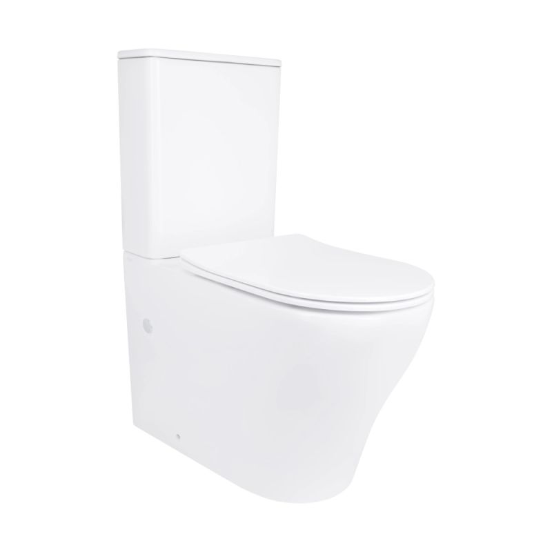 Унітаз підлоговий Qtap Virgo білий глянцевий QT18226092AW з бачком і сидінням Soft-close