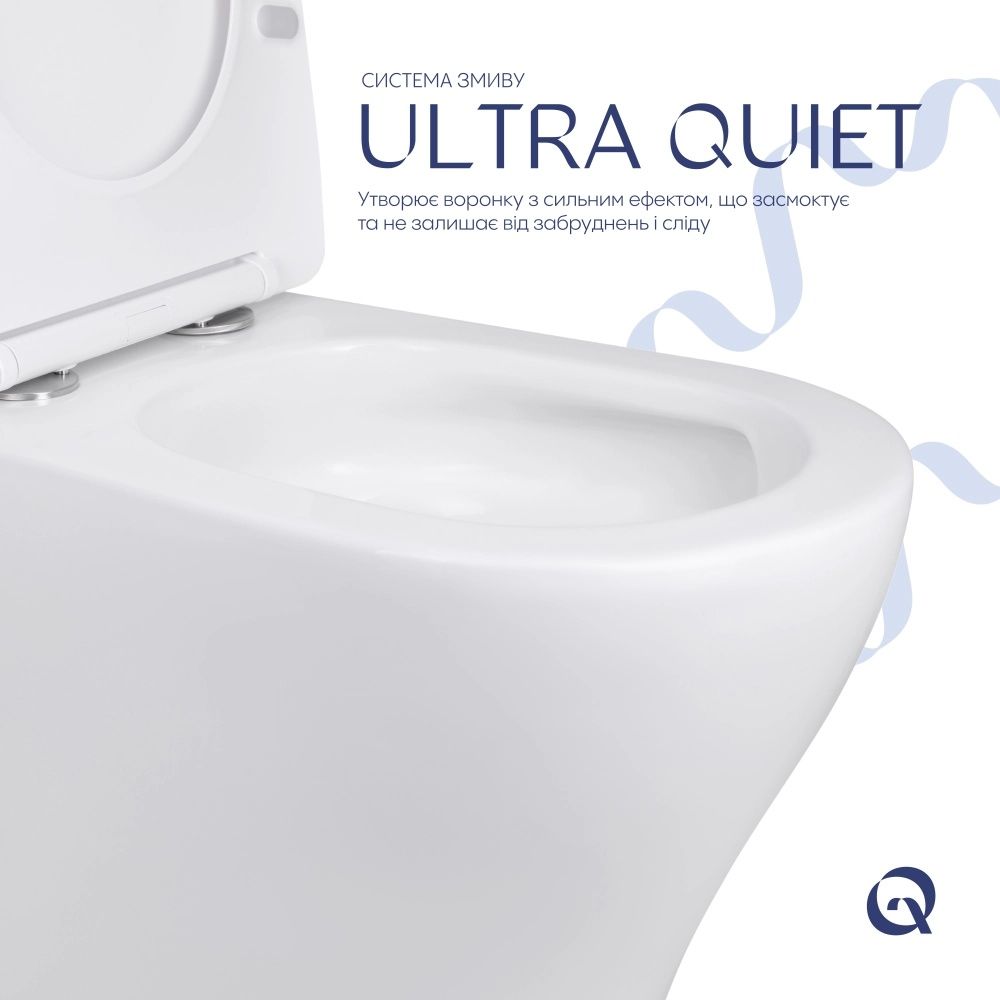 Унітаз підлоговий Qtap Virgo білий глянцевий QT18226092AW з бачком і сидінням Soft-close