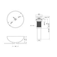 Раковина накладна Qtap Owl 40 см білий глянцевий QT1911K53WN47319