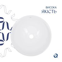 Раковина накладна Qtap Owl 40 см білий глянцевий QT1911K53WN47319
