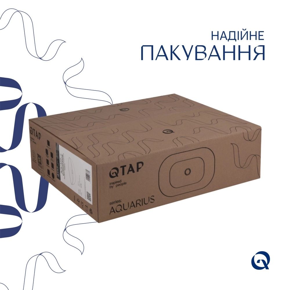 Раковина накладна Qtap Aquarius 47 см білий глянцевий QT21116302W
