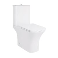 Унітаз підлоговий Qtap Presto Quadro білий глянцевий QT24221215AW з бачком і сидінням Soft-close