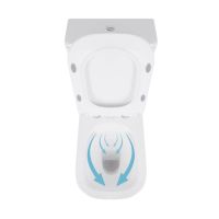 Унітаз підлоговий Qtap Presto Quadro білий глянцевий QT24221215AW з бачком і сидінням Soft-close