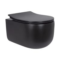 Унітаз підвісний Qtap Taurus чорний матовий QT2433084EUQMB з сидінням Soft-close