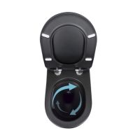 Унітаз підвісний Qtap Taurus чорний матовий QT2433084EUQMB з сидінням Soft-close