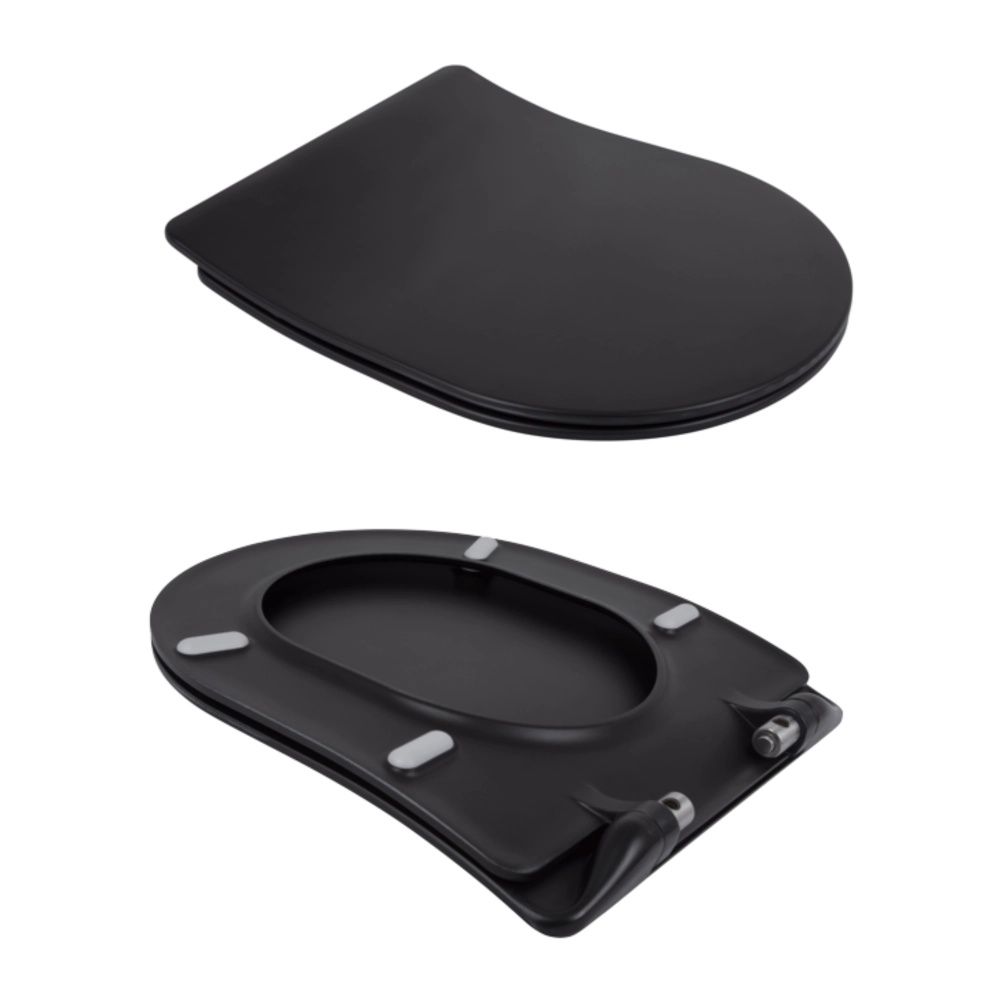 Унітаз підвісний Qtap Taurus чорний матовий QT2433084EUQMB з сидінням Soft-close