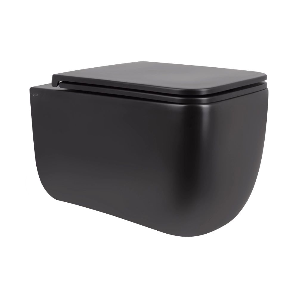 Унітаз підвісний Qtap Gemini чорний матовий QT2533076EUQMB з сидінням Soft-close