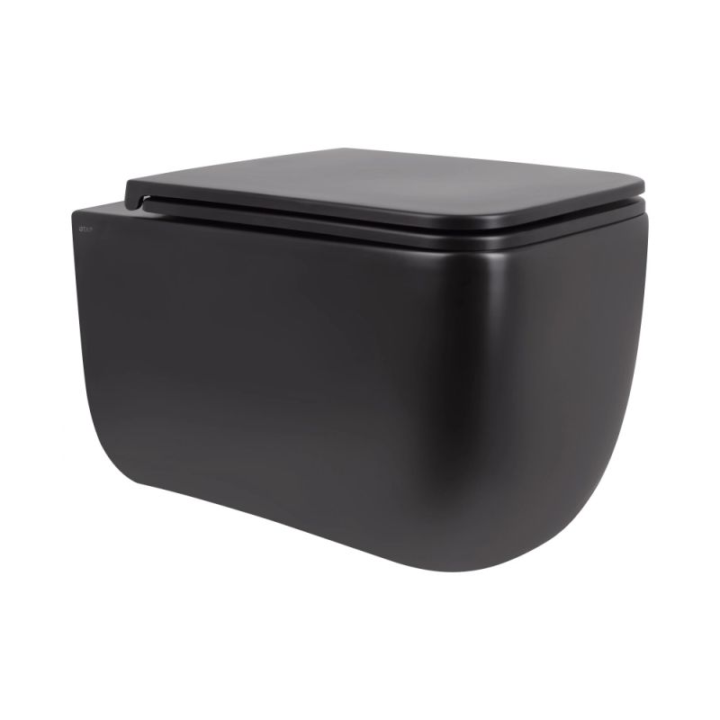Унітаз підвісний Qtap Gemini чорний матовий QT2533076EUQMB з сидінням Soft-close