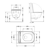 Унітаз підвісний Qtap Gemini чорний матовий QT2533076EUQMB з сидінням Soft-close