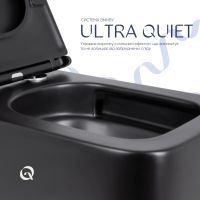 Унітаз підвісний Qtap Gemini чорний матовий QT2533076EUQMB з сидінням Soft-close