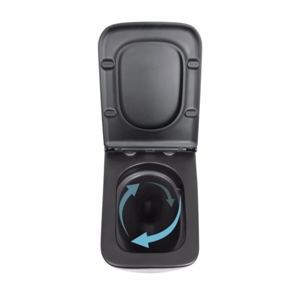 Унітаз підвісний Qtap Gemini чорний матовий QT2533076EUQMB з сидінням Soft-close