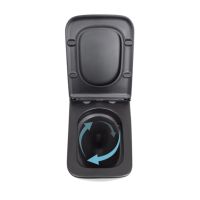 Унітаз підвісний Qtap Gemini чорний матовий QT2533076EUQMB з сидінням Soft-close