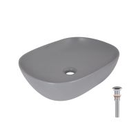 Раковина накладна Qtap Aquarius 47 см сірий глянцевий QTAQA188SG49780
