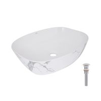 Раковина накладна Qtap Cardinal 50 см мармур глянцевий QTCAR188MR49826