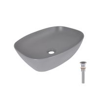Раковина накладна Qtap Cardinal 50 см сірий глянцевий QTCAR188SG49824