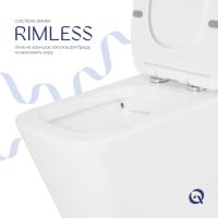 Унітаз підлоговий Qtap Crow Eco білий глянцевий QTCRO27W48750 з бачком і сидінням Soft-close
