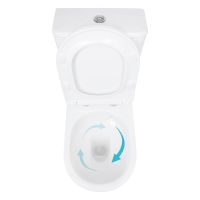 Унітаз підлоговий Qtap Evia білий глянцевий QTEVI27W49258 з бачком і сидінням Soft-close
