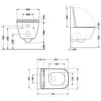Унітаз підвісний Qtap Gemini білий глянцевий QTGEM26W45430 з сидінням Soft-close
