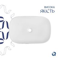 Раковина накладна Qtap Robin 60 см мармур глянцевий QTROB188MR49788
