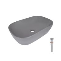 Раковина накладна Qtap Robin 60 см сірий глянцевий QTROB188SG49786