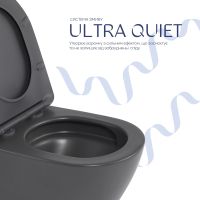 Унітаз підвісний Qtap Robin антрацит глянцевий QTROB26AN48995 з сидінням Soft-close