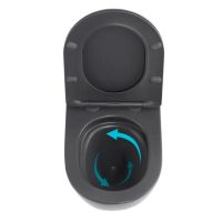 Унітаз підвісний Qtap Robin антрацит глянцевий QTROB26AN48995 з сидінням Soft-close