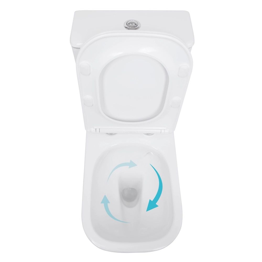 Унітаз підлоговий Qtap Stork білий глянцевий QTSTO27W49260 з бачком і сидінням Soft-close