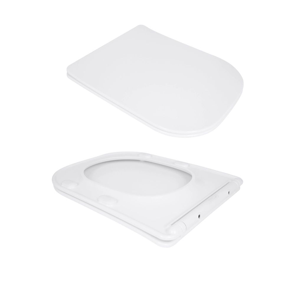 Унітаз підлоговий Qtap Stork білий глянцевий QTSTO27W49260 з бачком і сидінням Soft-close
