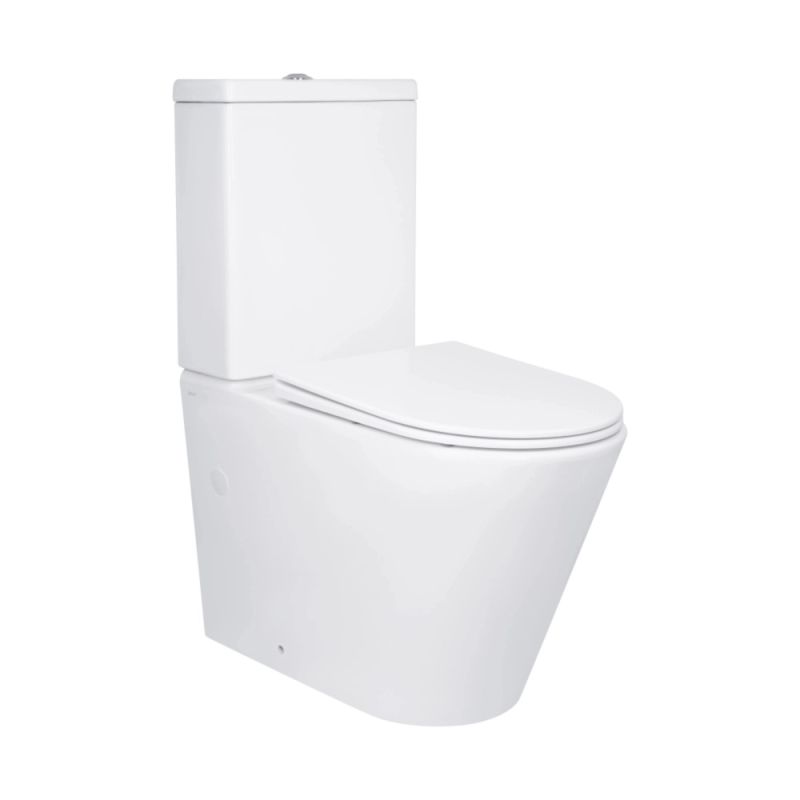 Унітаз підлоговий Qtap Swan Eco білий глянцевий QTSWA27W48748 з бачком і сидінням Soft-close