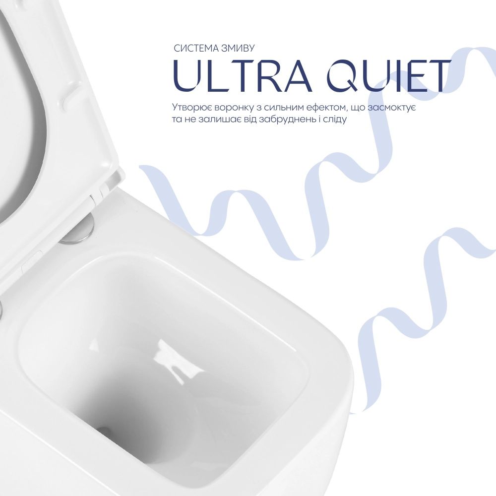 Унитаз подвесной Qtap Gemini белый глянцевый QTTAU26W49119 с сиденьем Soft-close