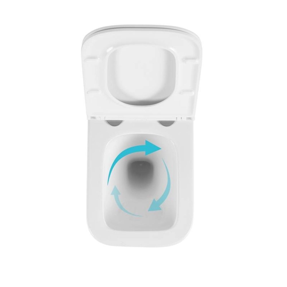 Унитаз подвесной Qtap Gemini белый глянцевый QTTAU26W49119 с сиденьем Soft-close