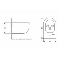 Біде підвісне Qtap Taurus білий глянцевий QTTAU28W49118